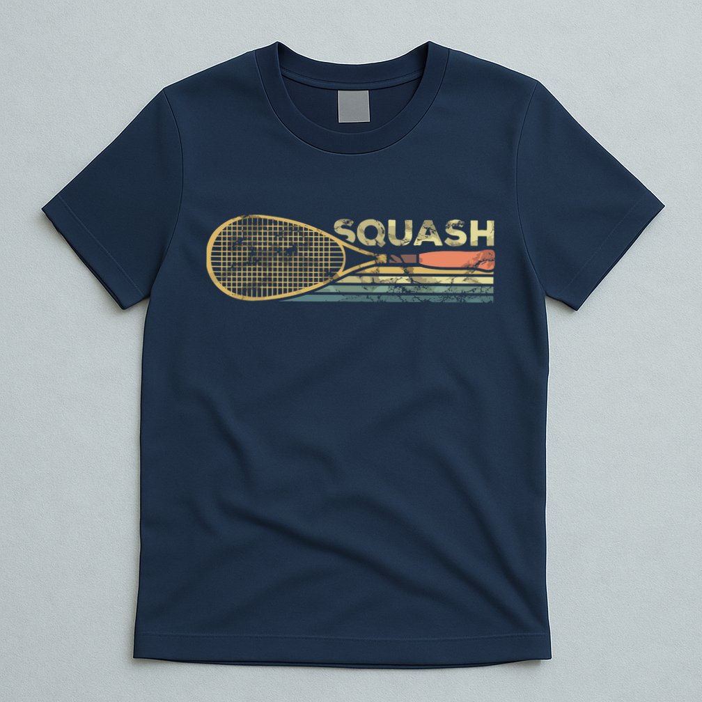 Squash Racket Vintage Squash Lover Funny Sports Enthusiast T-Shirt