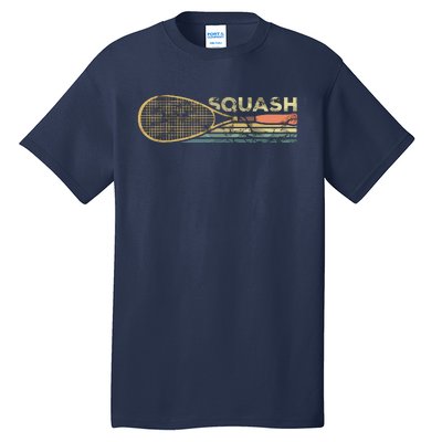 Squash Racket Vintage Squash Lover Funny Sports Enthusiast Tall T-Shirt