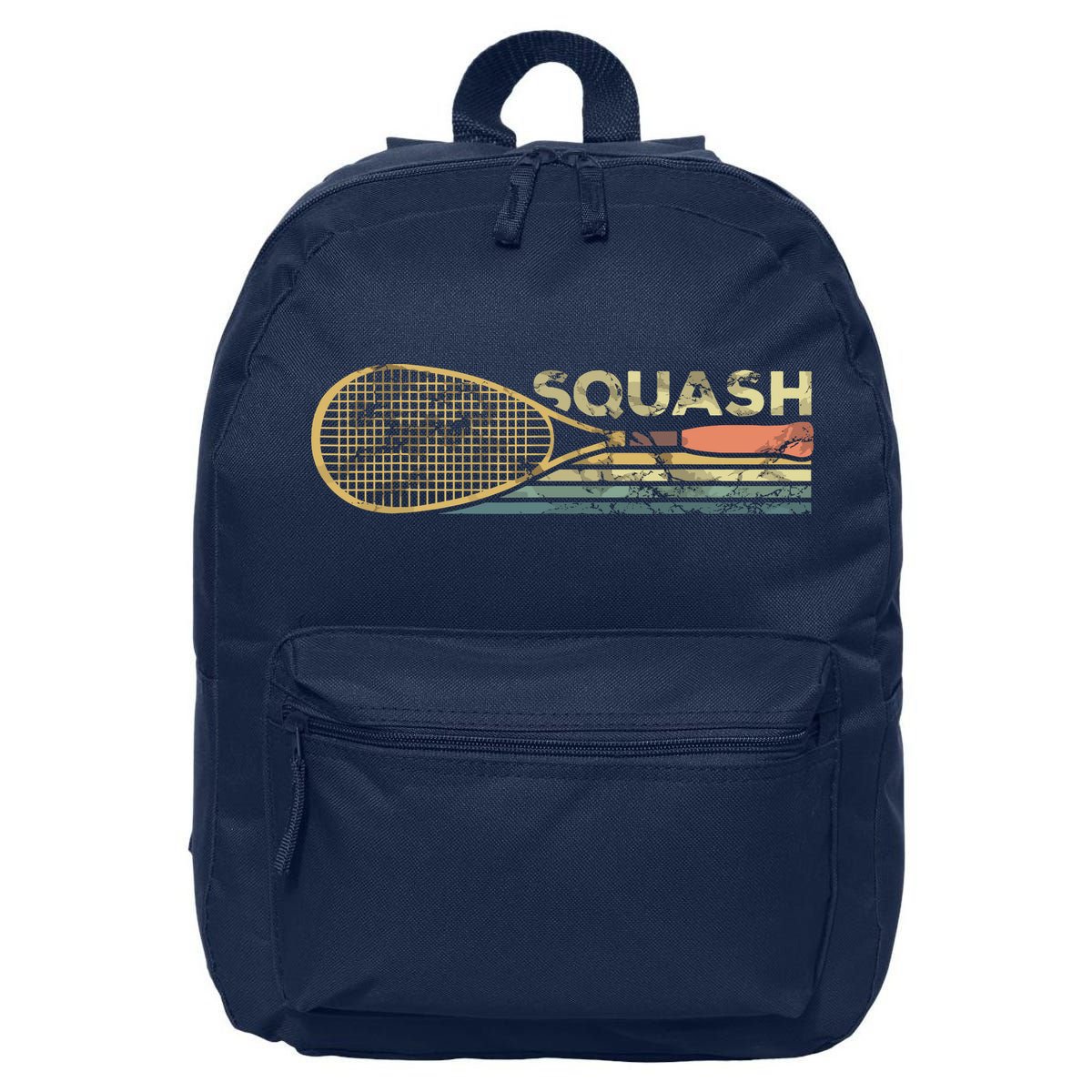 Squash Racket Vintage Squash Lover Funny Sports Enthusiast 16 in Basic Backpack