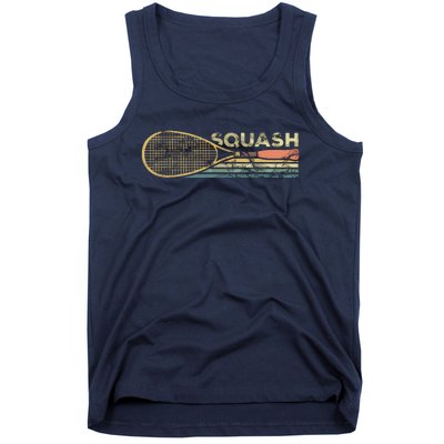 Squash Racket Vintage Squash Lover Funny Sports Enthusiast Tank Top