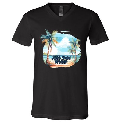 Summer Retro Vintage Style V-Neck T-Shirt