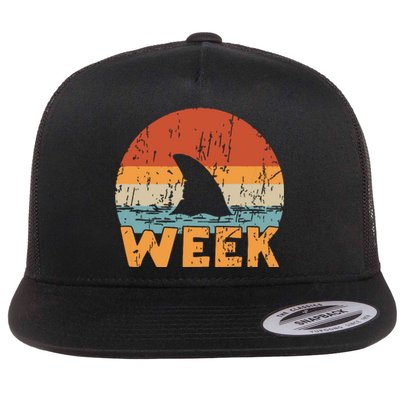 Shark Retro Vintage Kings Ocean Women Summer Week 2024 Flat Bill Trucker Hat