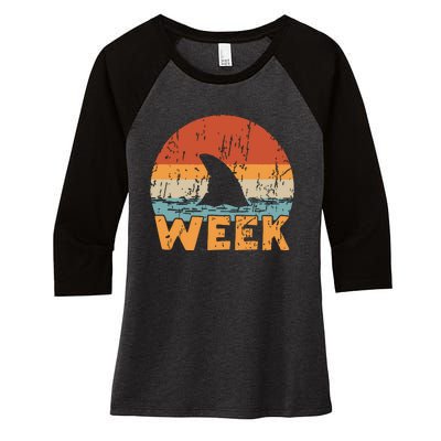 Shark Retro Vintage Kings Ocean Women Summer Week 2024 Women's Tri-Blend 3/4-Sleeve Raglan Shirt