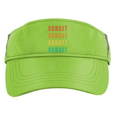 Sunset Retro Vintage Summer Adult Drive Performance Visor