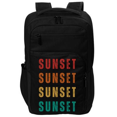 Sunset Retro Vintage Summer Impact Tech Backpack