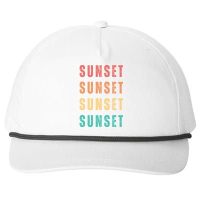 Sunset Retro Vintage Summer Snapback Five-Panel Rope Hat