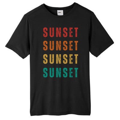 Sunset Retro Vintage Summer Tall Fusion ChromaSoft Performance T-Shirt