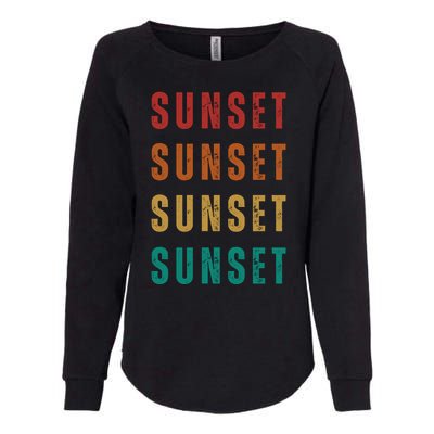 Sunset Retro Vintage Summer Womens California Wash Sweatshirt