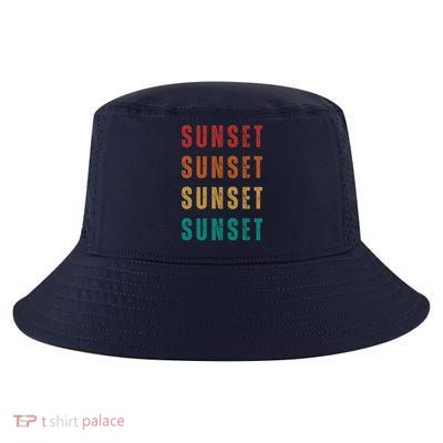 Sunset Retro Vintage Summer Cool Comfort Performance Bucket Hat