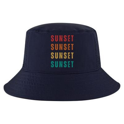 Sunset Retro Vintage Summer Cool Comfort Performance Bucket Hat