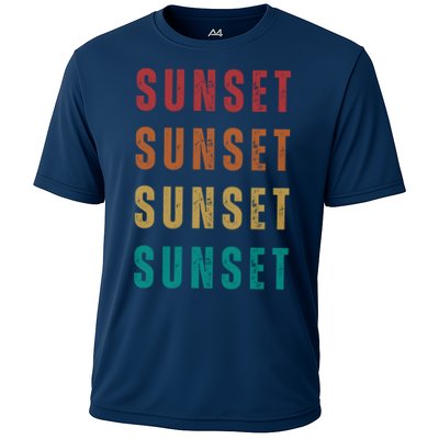 Sunset Retro Vintage Summer Performance Shirt
