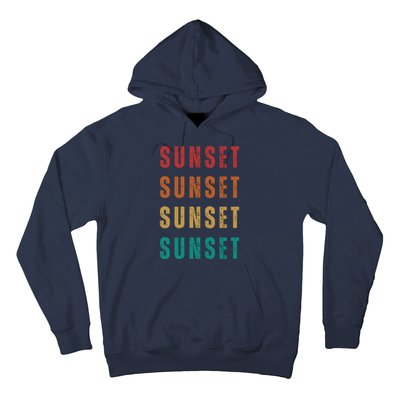 Sunset Retro Vintage Summer Hoodie