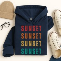 Sunset Retro Vintage Summer Hoodie