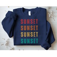 Sunset Retro Vintage Summer Sweatshirt