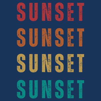 Sunset Retro Vintage Summer T-Shirt