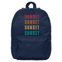 Sunset Retro Vintage Summer 16 in Basic Backpack