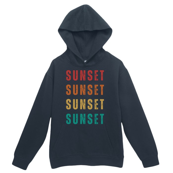 Sunset Retro Vintage Summer Urban Pullover Hoodie