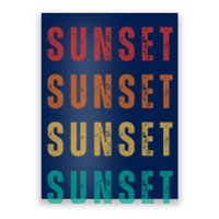 Sunset Retro Vintage Summer Poster