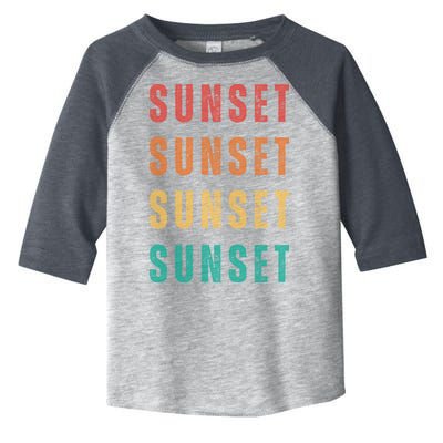 Sunset Retro Vintage Summer Toddler Fine Jersey T-Shirt