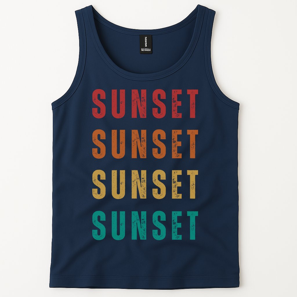 Sunset Retro Vintage Summer Tank Top