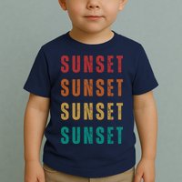 Sunset Retro Vintage Summer Toddler T-Shirt