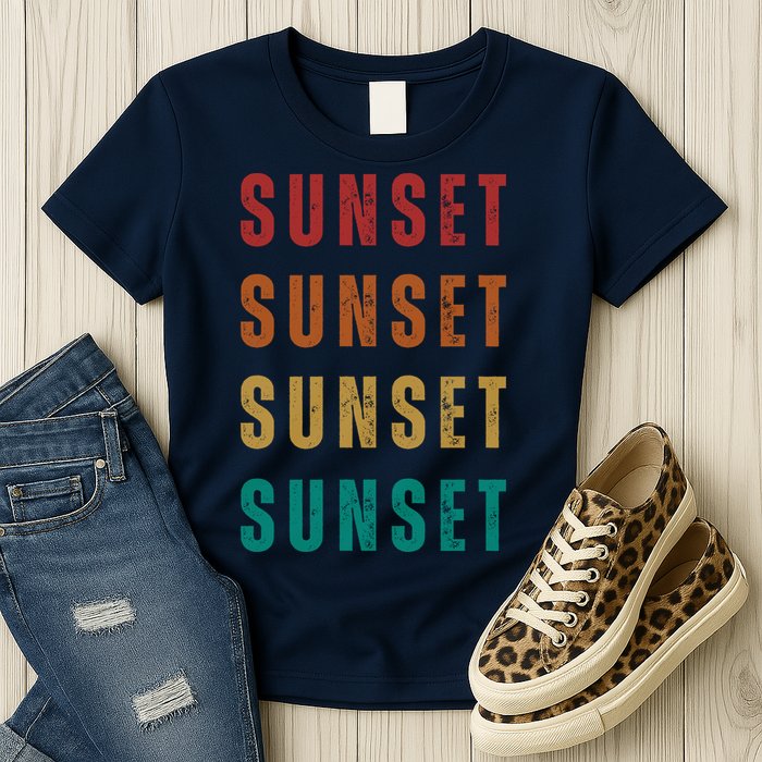 Sunset Retro Vintage Summer Womens T-Shirt