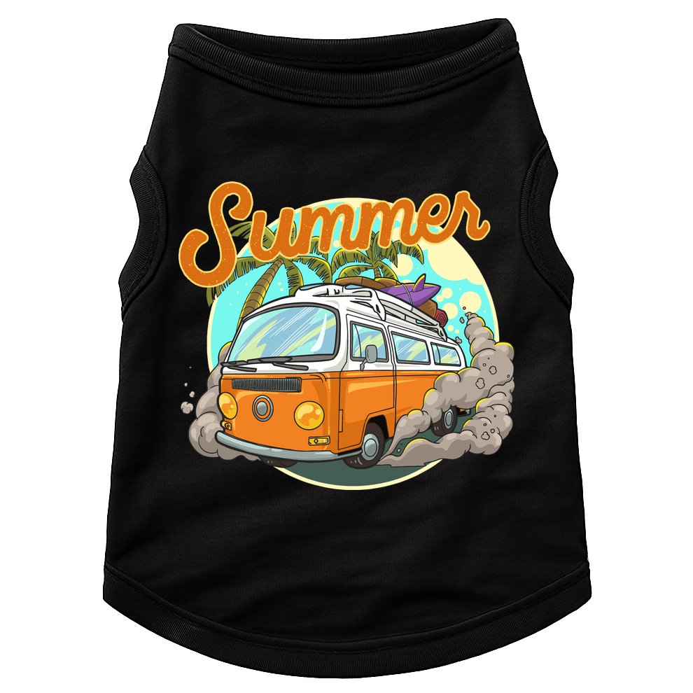 Summer Retro Van Tropical Doggie Tank