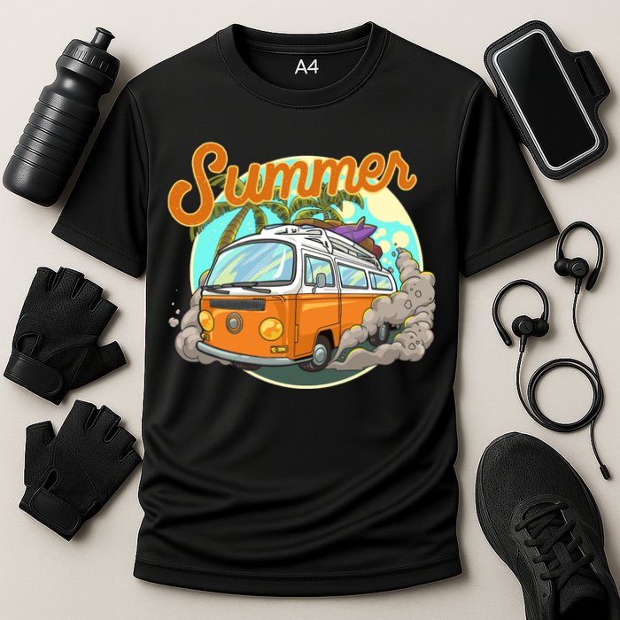 Summer Retro Van Tropical Performance Shirt