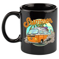 Summer Retro Van Tropical 11oz C Handle Ceramic Mug