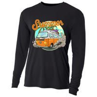 Summer Retro Van Tropical Cooling Performance Long Sleeve Crew