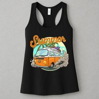 Summer Retro Van Tropical Womens Tank Top