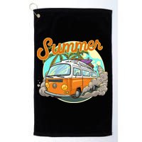 Summer Retro Van Tropical Golf Towel