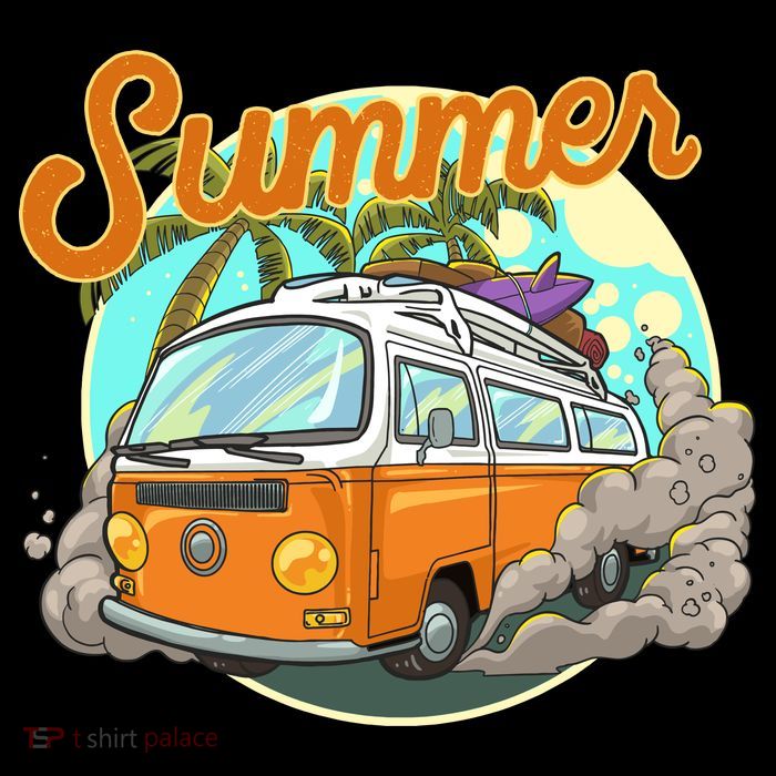 Summer Retro Van Tropical Visor