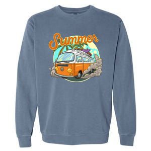 Summer Retro Van Tropical Garment-Dyed Sweatshirt