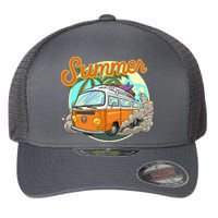 Summer Retro Van Tropical Flexfit Unipanel Trucker Cap