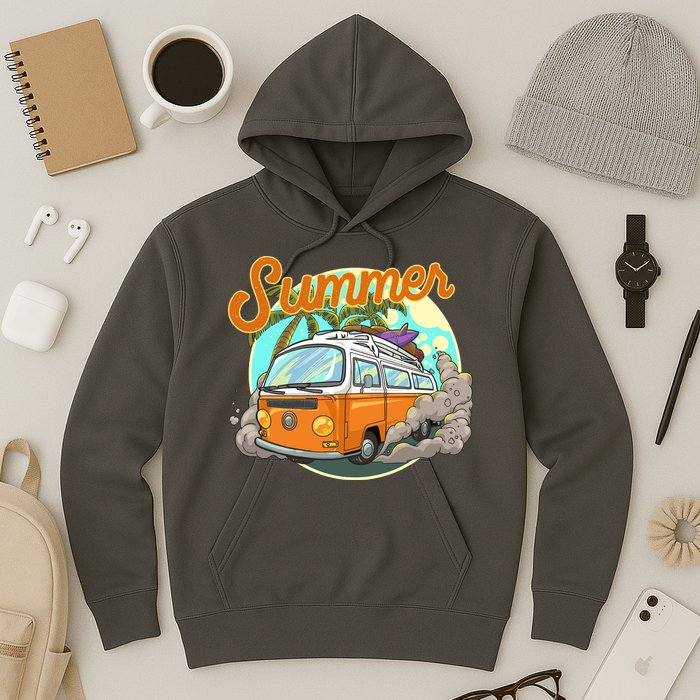 Summer Retro Van Tropical Hoodie