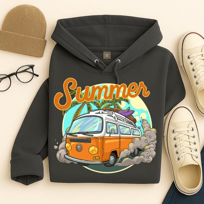 Summer Retro Van Tropical Hoodie