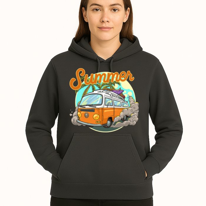 Summer Retro Van Tropical Hoodie