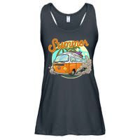Summer Retro Van Tropical Ladies Essential Flowy Tank