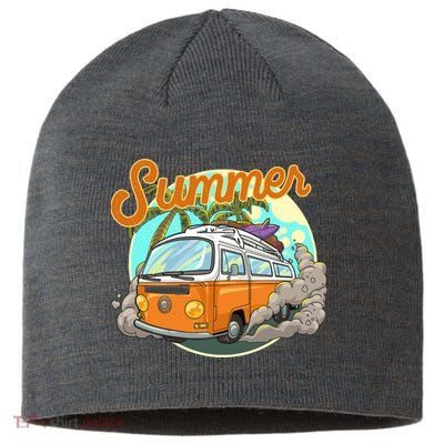 Summer Retro Van Tropical Sustainable Beanie