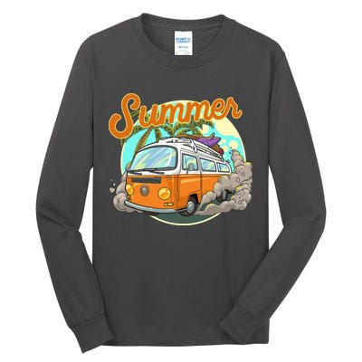 Summer Retro Van Tropical Tall Long Sleeve T-Shirt