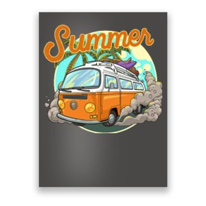 Summer Retro Van Tropical Poster