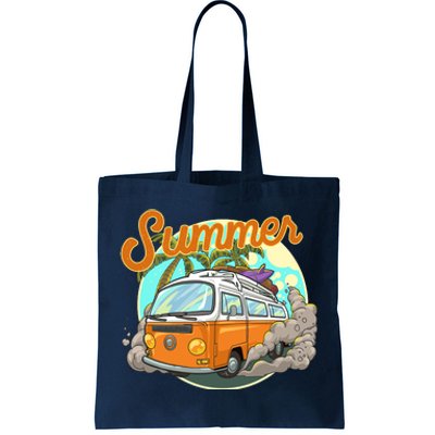 Summer Retro Van Tropical Tote Bag