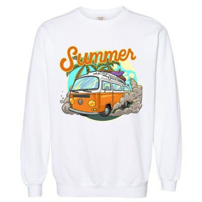 Summer Retro Van Tropical Garment-Dyed Sweatshirt