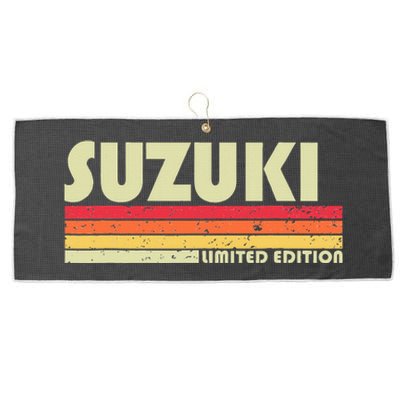 Suzuki Retro Vintage Japanese name  Large Microfiber Waffle Golf Towel