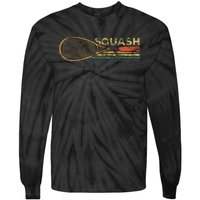 Squash Racket Vintage Squash Lover Funny Sports Enthusiast Tie-Dye Long Sleeve Shirt