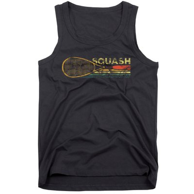 Squash Racket Vintage Squash Lover Funny Sports Enthusiast Tank Top