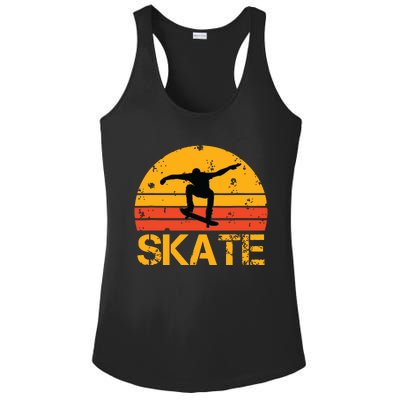 Skateboarder Retro Vintage Skateboarding Ladies PosiCharge Competitor Racerback Tank