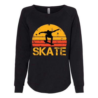 Skateboarder Retro Vintage Skateboarding Womens California Wash Sweatshirt