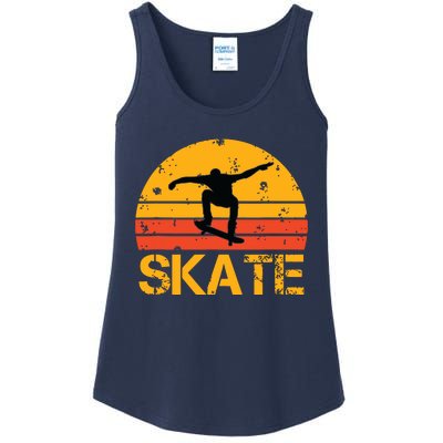 Skateboarder Retro Vintage Skateboarding Ladies Essential Tank